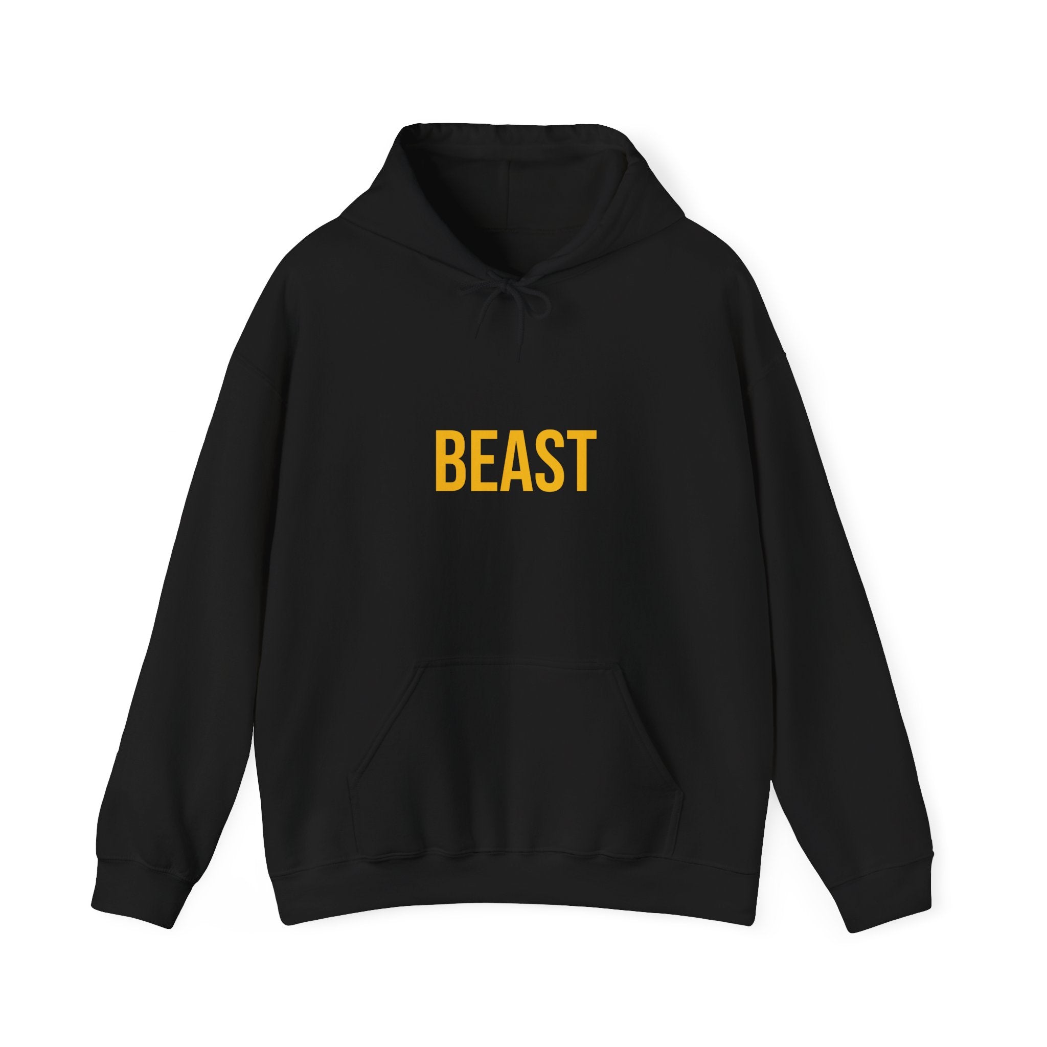 BEAST Hoodie — Bold Minimalist Graphic Hooded Sweatshirt with Sunset Logo